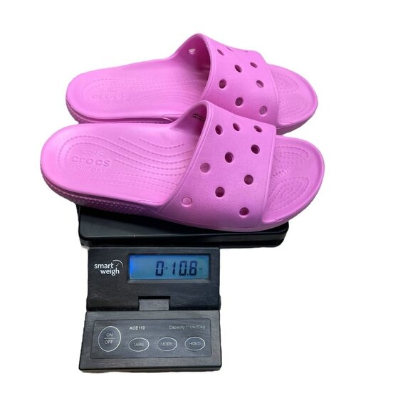 Crocs Classic Slides Men's Size 7 Women’s Size 9 Taffy Pink Unisex Comfort Beach - Picture 7 of 7